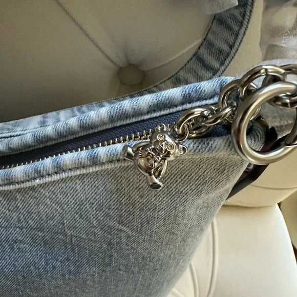 Coach Laurel Loved Denim Purse W/Charms,New! - Picture 4 of 10